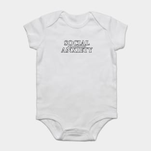 Social Anxiety Is My Superpower White Baby Bodysuit